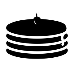 Delicious stack of pancakes with syrup vector illustration for breakfast