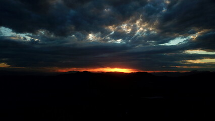 Beautiful Sunset Over the Ocean  Golden Hour Landscape in Brazil