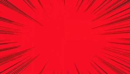 Vibrant red rays backdrop with a 16:9 aspect ratio, suitable for UI design or editorial use