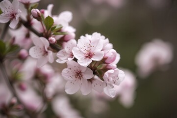 Fototapeta premium Experience the essence of spring through a detailed look at gentle flowers from a snug balcony setting, ideal for bringing subtle floral charm to your area.