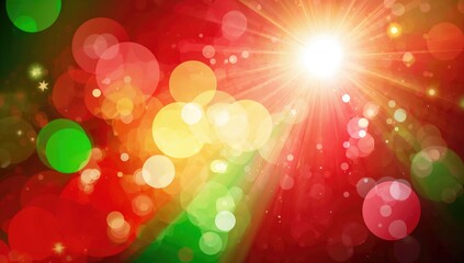 Abstract red and green background with shimmering circles and gloss, suitable for UI backdrop