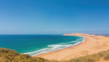 Sand dune landscape with golden grains, showcasing erosion risk