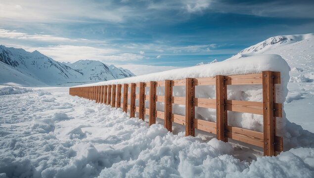 Avalanche protection structure in the Alps, erosion risk