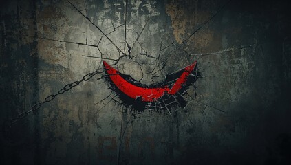 Emblem of deceit and betrayal. Secrets unveiled, exposing conspiracy and fraud. Conceptual image on broken trust and faith.