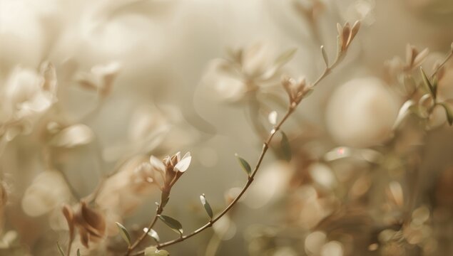 Defocused plant abstract backdrop featuring a flat angle, suitable for editorial headers