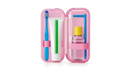 Travel Hygiene Kit: Portable Toothbrush, Toothpaste, Mouthwash for Trips
