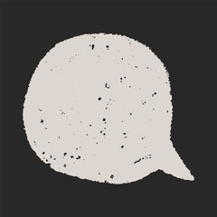 Speech bubble with marker and pencil strokes, sketch style. Chalk accents, crayon childlike charm. Text box chalkboard for messages.