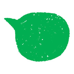 Bright crayon speech bubble in sketch style with cute hand drawn edges and joyful energy. Text box chalkboard, space for text.