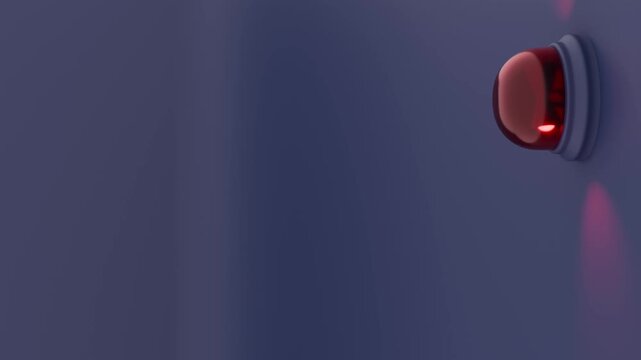 moderne Alarmsirene mit heller roter Signalleuchte - Gefahr und Sicherheit, Warnung f&uuml;r Risiko, Notfall und Schutzsysteme in moderner Sicherheitsumgebung, Technologie, Hilfe, Rettung, Einbruch, Feuer