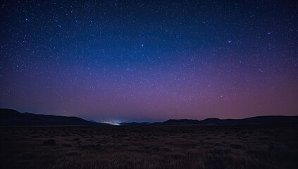Abandoned farmland under the night sky, risk of erosion