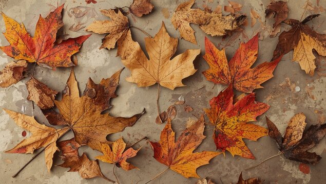 Fallen leaves showing signs of pest damage, indicating erosion risk