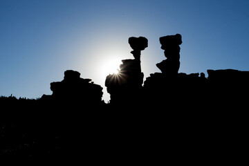 Rock formation in Valle de la Luna national Park, in San Juan, Argentina