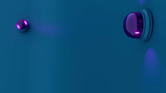 moderne Alarmsirene mit heller violetten Signalleuchte - Gefahr und Sicherheit, Warnung f&uuml;r Risiko, Notfall und Schutzsysteme in moderner Sicherheitsumgebung, Technologie, Hilfe, Rettung
