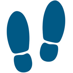 navy blue silhouette shoes footstep icon