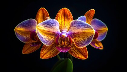 Vibrant Orchid Petals in Close-up Detail