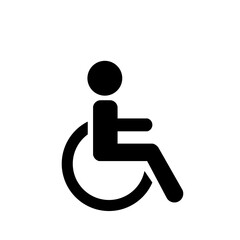 車いすマーク バリアフリーを示すピクトグラム(黒)