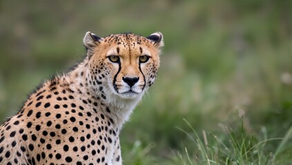 Close-up of a cheetah facing forward