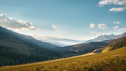 Mountain Paths and Slopes in a Remote Region