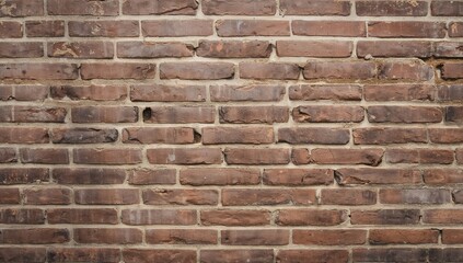Fototapeta premium Natural brick wall texture for editorial backgrounds, erosion risk