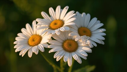Obraz premium Close-Up View of Daisy Flowers