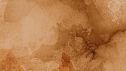 Watercolor background with abstract brown texture
