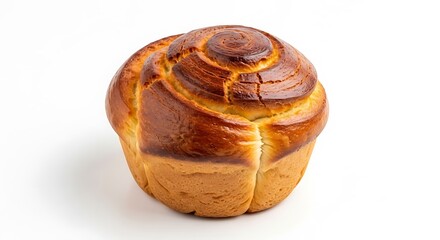 Golden Brown Swirl Brioche Bread Loaf
