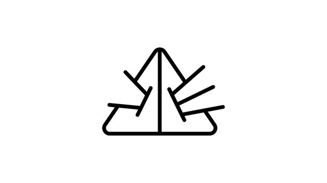 Download our premium line animated icon of prism effect