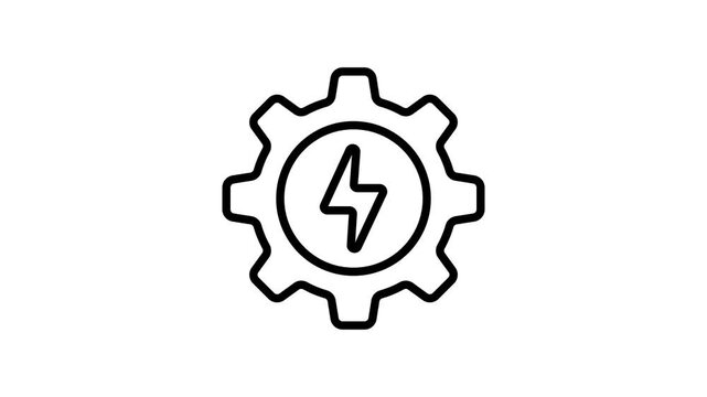 Here is a latest line style animated icon showing power symbol