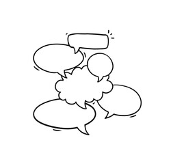 Pop ups too Many Thoughts hand drawn doodles 