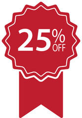 Special Offer 25 Percent Off Red Label with Ribbon