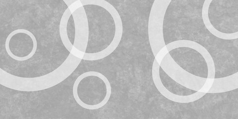 White abstract background with white circle rings in faded distressed vintage grunge texture design. Geometric grey textured abstract modern background - stock illustration.Grunge abstract background
