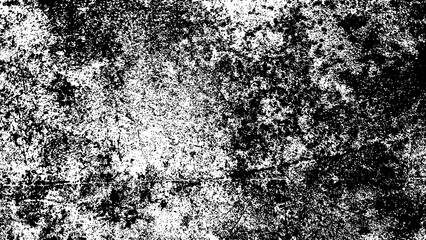 Heavy Black And White Grunge Distress Texture Overlay