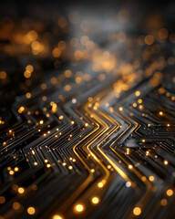Digital Circuitry: An abstract representation of digital circuitry, with illuminated pathways and intricate connections, evoking a sense of technological advancement and data flow.