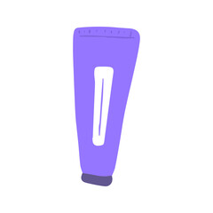 Hand-Drawn Purple Cosmetic Cream Tube Skincare Packaging Illustration