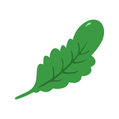 Cute Hand-Drawn Green Leaf Illustration for Botanical Design