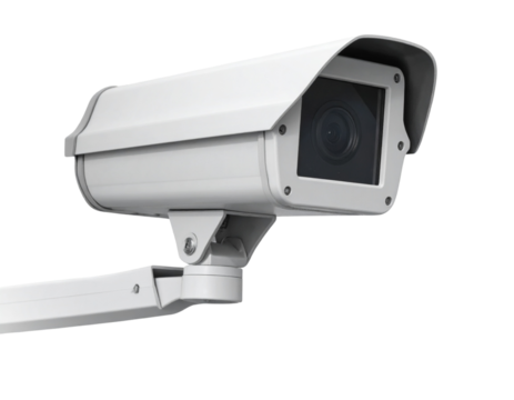 Wall-Mounted Security Camera Transparent PNG for Design Projects - Powered by Adobe
