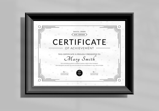 Certificate Template Layout