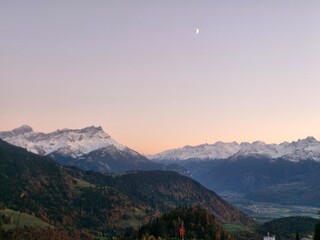 sunset in the mountains