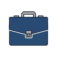 Obraz premium Blue Briefcase Icon Illustration for Business Use.