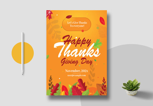 Template Of A Flyer Thanksgiving Day