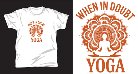 yoga graphic vector t shirt design print.
