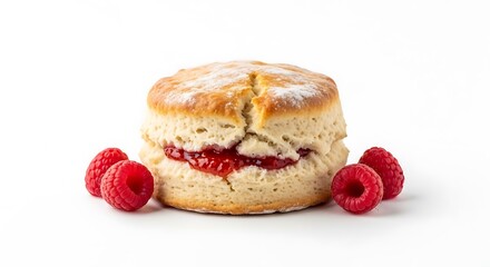 Delicious Raspberry Scone with Fresh Berries
