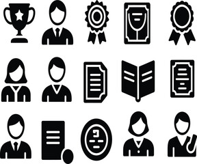 Professional Business Man Icon Symbol of Leadership and Corporate Success