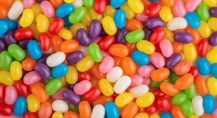 Colorful Jellybean Joy Sweet treat background.