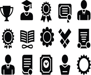 Professional Business Person Icon Corporate Figure Symbol Representation Black and White