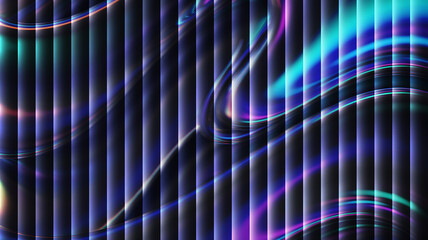 A mesmerizing abstract background featuring flowing light patterns and vertical lines, creating a...