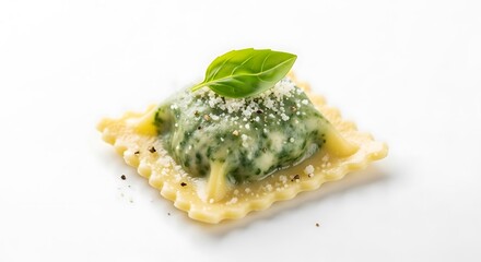 Delicious Spinach Ricotta Ravioli with Basil and Parmesan