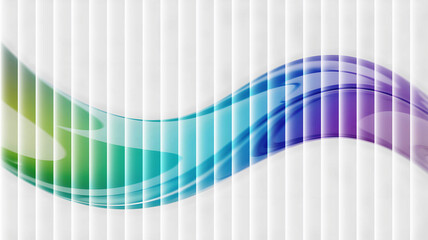 A smooth, flowing abstract design featuring a gradient of colors and a modern, geometric...