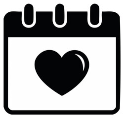 Calendar with Heart Icon