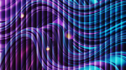 Abstract background with blue and purple light trails and vertical lines for futuristic design concept